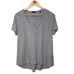 ATM Anthony Thomas Melillo Women’s Slub Jersey Classic V-Neck Tee Gray Size XS/S
